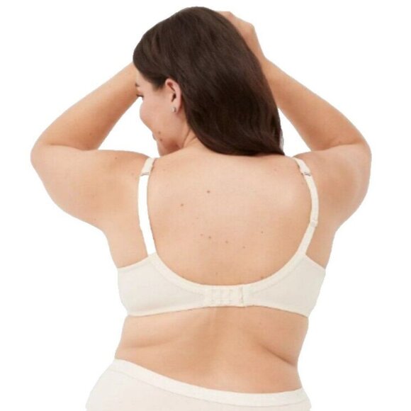 Lane Bryant Cacique Womens T Shirt Bra Cotton Blend Size 42C Beige - Picture 5 of 8